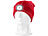 Lunartec Rote Strickmütze mit weißen (vorne) & roten (hinten) LEDs Lunartec