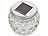 Lunartec Solar-LED-Windlicht aus Glas, mit tollem Lichtmuster, IP44, Ø 10 cm Lunartec