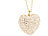 St. Leonhard Halskette, Herzanhänger mit Kristall-Verzierung, golden St. Leonhard Damen Halsketten mit Kristall-Herz-Anhängern