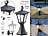 Royal Gardineer Solar-LED-Stand- & Wandlaterne, PIR-Sensor, Dämmerungssensor, 300 lm Royal Gardineer Solar-Standleuchten kurz mit Dämmerungs- und Bewegungssensor