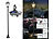 Royal Gardineer Solar-LED-Gartenlaterne, PIR-Sensor, Dämmerungssensor, 300 lm, 160 cm Royal Gardineer Solar-Wegeleuchten im Straßenlaternen-Design mit Dämmerungs- und PIR-Sensor