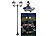 Royal Gardineer Solar-LED-Gartenlaterne, 2 flammig, PIR- & Dämmerungssensor, 600 Lumen Royal Gardineer Solar-Wegeleuchten im Straßenlaternen-Design mit Dämmerungs- und PIR-Sensor