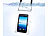 Somikon Wasserdichte Universal-Tasche für Smartphone bis 5,3 Zoll Somikon Wasserdichte Taschen für iPhones & Smartphones