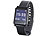 simvalley MOBILE Bluetooth-4.0-Smartwatch SW-200.hr, Fitness, Puls, Benachrichtigungen simvalley MOBILE Smartwatches mit Pulssensor für iOS & Android