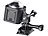 Somikon 360°-4K-ActionCam, 16-MP-Sensor, Fernbed. & PowerDirector 15 Ultra Somikon 360°-Action-Cams mit 4K UHD