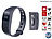 PEARL Fitness-Armband, Bluetooth, Herzfrequenz-Messung (Versandrückläufer) PEARL Fitness-Armbänder mit Herzfrequenz-Messung und Nachrichtenanzeige