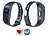 PEARL Fitness-Armband, Bluetooth, Herzfrequenz-Messung (Versandrückläufer) PEARL Fitness-Armbänder mit Herzfrequenz-Messung und Nachrichtenanzeige