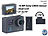 Somikon 4K-Action-Cam für UHD-Videos, 2 Displays, 16-MP-Sony-Sensor (ref.) Somikon Wasserdichte UHD-Action-Cams mit Webcam-Funktion