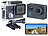 Speeron Tauch-Video-Set: Tauchmaske und 4K-Action-Cam mit 2 Displays, Größe L Speeron Tauch-Video-Sets mit Tauchmasken und 4K-Action-Cams