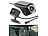 NavGear Unauffällige Full-HD-Dashcam, VGA-Rückfahrkamera, WLAN, G-Sensor, App NavGear WLAN-GPS-Dashcams mit Rückfahrkamera und App