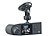 NavGear Full-HD-Dashcam mit 2 Kameras für 360°-Panorama-Sicht, G-Sensor NavGear