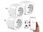 Luminea Home Control 3er-Set WLAN-Steckdosen, Amazon Alexa & Google Assistant komp., 16 A Luminea Home Control WLAN-Steckdosen