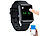 newgen medicals Fitness-Uhr mit Blutdruckanzeige, EKG, Bluetooth, Touchdisplay, IP68 newgen medicals Fitness-Armbänder mit Blutdruck-Anzeige und EKG-Aufzeichnung