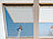 infactory 2er-Set Fliegengitter mit Fenster-Zugang, 150 x 180 cm, schwarz infactory