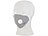 PEARL Mund-Nasen-Stoffmaske mit Ventil, waschbar, wiederverwendbar, Größe L PEARL