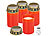PEARL 4er-Set flackernde LED-Grablicht-Kerzen, Batteriebetrieb, 12 cm, rot PEARL LED-Grablichter