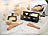 Rosenstein & Söhne 2er-Set Teelicht-Raclette für 2 Personen, mit Schabern und Teelichtern Rosenstein & Söhne Mini-Raclettes