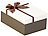 Your Design 3er-Set edle Geschenk-Boxen mit brauner Schleife, 3 Größen Your Design