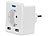 Luminea Home Control 2er-Set WLAN-Steckdosen, 2 USB, App, komp. zu Alexa, Google, Siri Luminea Home Control 
