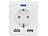Luminea Home Control 2er-Set WLAN-Steckdosen, 2 USB, App, komp. zu Alexa, Google, Siri Luminea Home Control WLAN-Steckdosen mit USB-Ladeports und Stromkosten-Messfunktion