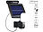 Luminea Solar-LED-Wandfluter für außen, PIR-Sensor, 5,4 Watt, 300 Lumen, IP44 Luminea LED-Solar-Fluter mit Bewegungsmelder