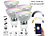 Luminea Home Control 4er-Set WLAN-RGB/CCT-Glas-Lampen, GU10, für Siri, Alexa & GA, 4,5 W Luminea Home Control