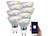Luminea Home Control 8er-Set WLAN-RGB/CCT-Glas-Lampe, GU10, für Siri, Alexa & GA, 4,5 W Luminea Home Control 