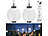 Lunartec 2er-Set Solar-LED-Lampion, Dämmerungs-Sensor, IP44, Versandrückläufer Lunartec Solar-Lampions, warmweiß