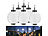 Lunartec 6er-Set Solar-LED-Lampion, Dämmerungs-Sensor, IP44, warmweiß, 20 cm Ø Lunartec