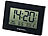 PEARL Funk-Wanduhr mit Jumbo-Uhrzeit, Temperatur- & Datums-Anzeige, schwarz PEARL