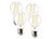 Luminea LED-Filament-Lampen, 806 Lm, 6 Watt, 6.500 K, tageslichtweiß, 4er-Set Luminea LED-Filament-Tropfen E27 (tageslichtweiß)