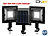 Lunartec 3er-Set Solar-LED-Dachrinnenleuchten, 6 SMD-LEDs, 20 lm, IP44, schwarz Lunartec