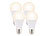 Luminea LED-Lampe, E27, 8 Watt, 600 Lumen, 270°, warmweiß, 4er-Set Luminea LED-Tropfen E27 (warmweiß)