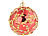 infactory 12er-Set Weihnachtsbaum-Kugeln mit Pailletten & Federn, rot und golden infactory 