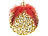 infactory 12er-Set Weihnachtsbaum-Kugeln mit Pailletten & Federn, rot und golden infactory 