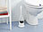 BadeStern WC-Silikon-Bürste mit Spülrandreiniger und Halter, wechselbarer Kopf BadeStern WC-Garnituren mit Silikon-Bürste und Randreiniger