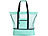PEARL Leichte 2in1-Strand-Netztasche mit Kühlfach und Seitenfach, hellblau PEARL Strandtaschen mit Kühlfach