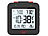 infactory Digitaler Reise-Funkwecker mit Thermometer, Datum, Dual-Alarm, schwarz infactory