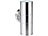 Lunartec Wandleuchte aus Edelstahl inkl. 2x Halogenlampe 28W, silber Lunartec Außen-Wandlampen