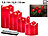 Britesta Adventskranz, rot, 4 rote LED-Kerzen mit bewegter Flamme Britesta Adventskränze mit LED-Kerzen