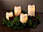 Britesta Adventskranz, golden, 4 weiße LED-Kerzen mit bewegter Flamme Britesta