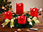 Britesta Adventskranz, golden, 4 rote LED-Kerzen mit bewegter Flamme Britesta Adventskränze mit LED-Kerzen