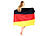 PEARL Mikrofaser-Sport-Handtuch für Fitness-Studio & Strand, 180 x 90 cm PEARL Strandtücher für Deutschland-Fans