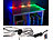 Lunartec 4er-Set LED-Glasbodenbeleuchtungen: 24 Klammern mit 72 RGB-LEDs Lunartec