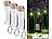 Lunartec 3er-Set LED-Weinflaschen-Lichter mit weißem Licht, per USB ladbar Lunartec LED-Flaschenverschlüsse