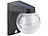 Luminea 2er Pack Solar-LED-Wandleuchte im Crackle-Glas-Design, PIR-Sensor, Luminea Solar-LED-Außenlampen mit PIR-Sensor, Nachtlicht-Funktion und einstellbarer Farbtemperatur