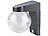 Luminea 2er Pack Solar-LED-Wandleuchte im Crackle-Glas-Design, PIR-Sensor, Luminea