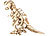 Simulus Fernsteuerbarer Holz-Dinosaurier-Bausatz, Brüllgeräusche, 102-teilig Simulus 3D-Holz-Puzzles