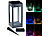 Lunartec 4er-Set Outdoor-Solar-Laterne, RGB+W-LEDs, Fernbedienung, 80 lm, 1 W Lunartec RGB-Solar-Laternen