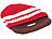 PEARL urban Lustige Mütze mit Bart, rot-weiß PEARL urban Bartmützen